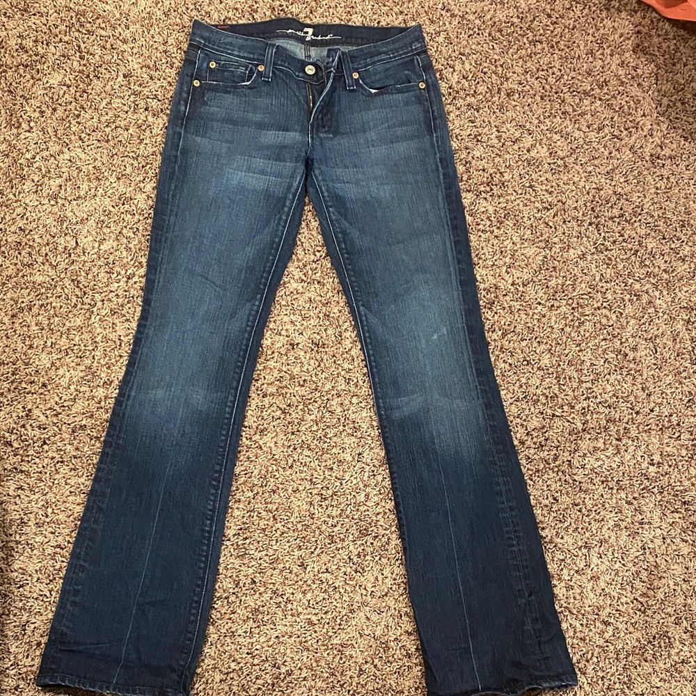 7 For All Mankind Deep Indigo Boot Cut Jeans size 27